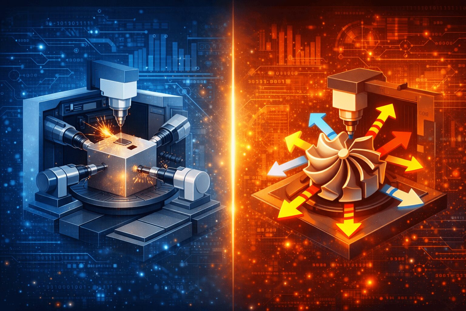 五面加工機と5軸加工機との違いとは？