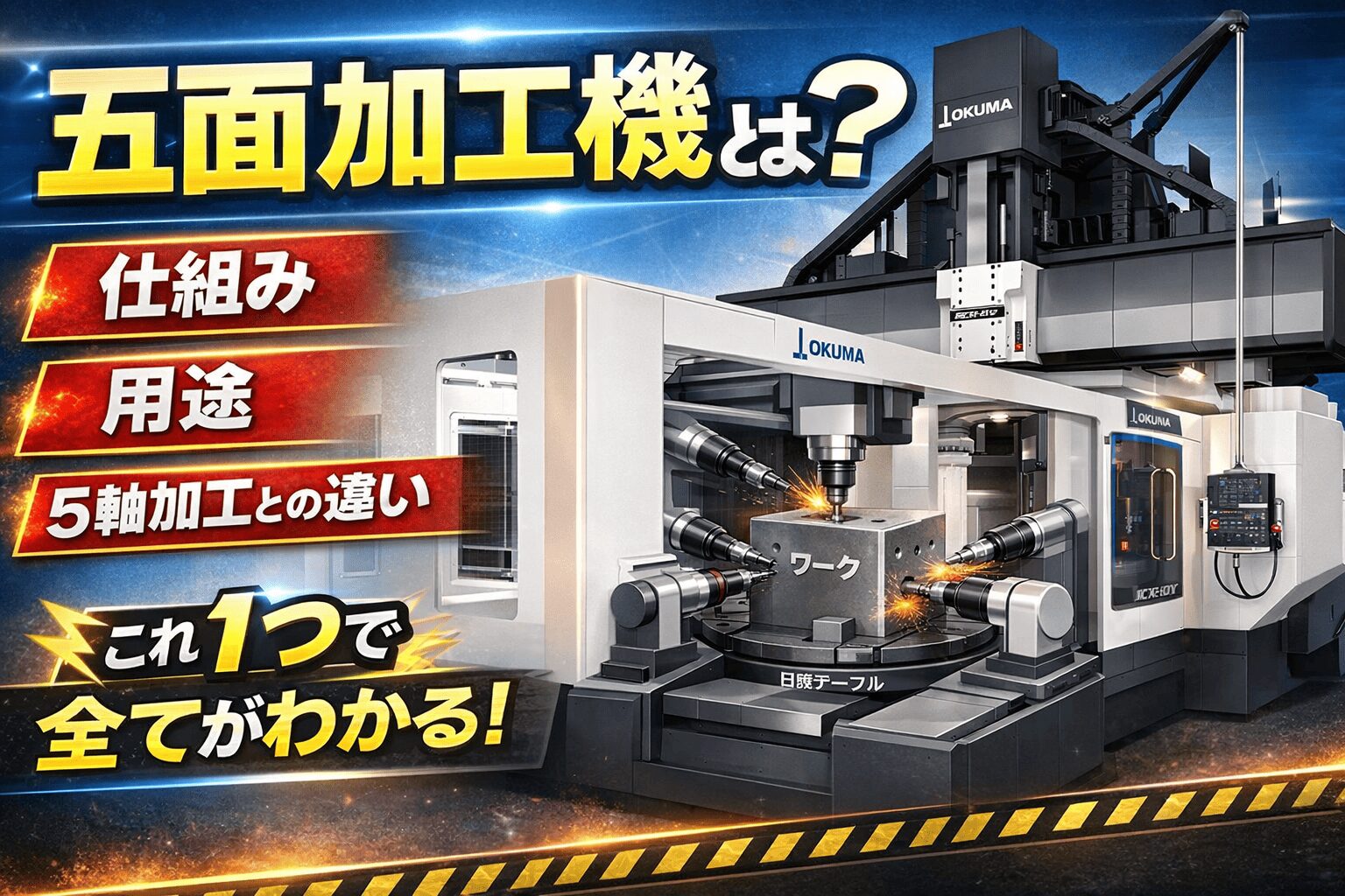 五面加工機とは？仕組み・5軸加工との違いを徹底解説