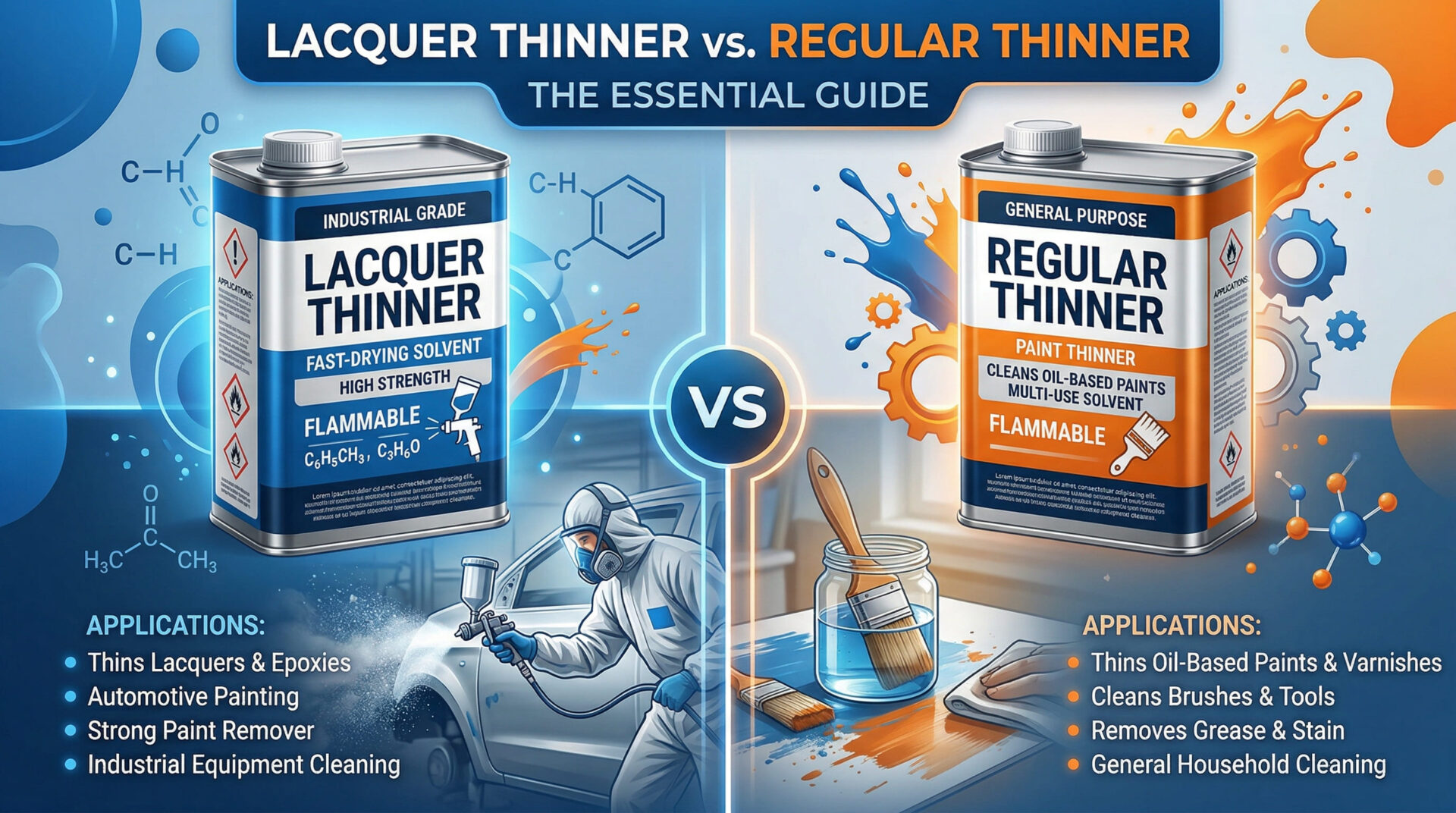 ラッカーシンナーとシンナーの違いとは？失敗しない正しい選び方