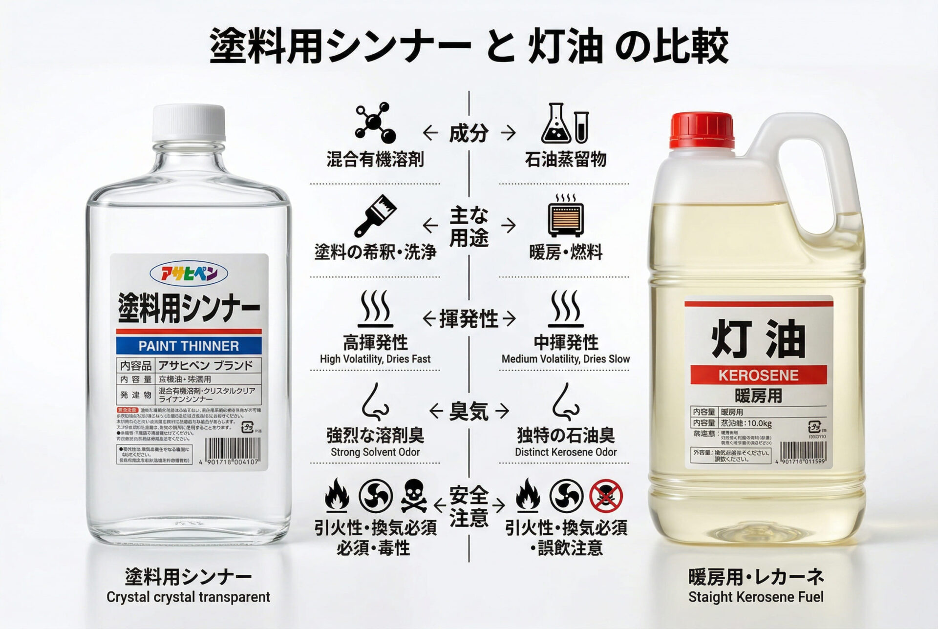 塗料用シンナーの代用に灯油はアリかナシか？失敗と事故を防ぐ安全な判断基準