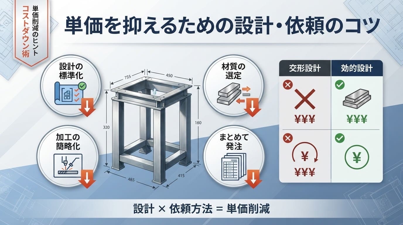 単価を抑えるための設計・依頼のコツ