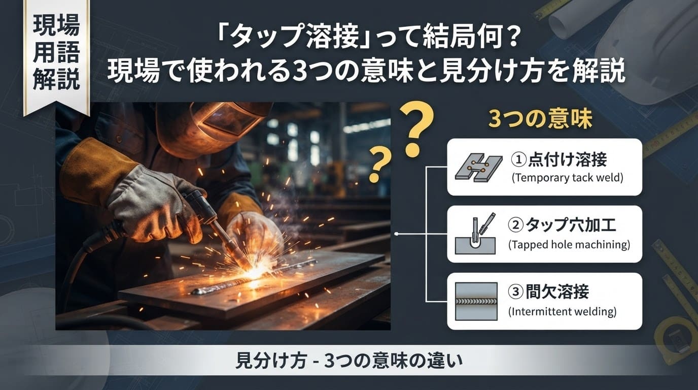 タップ溶接とは？JIS規格にない現場用語の3つの意味と見分け方