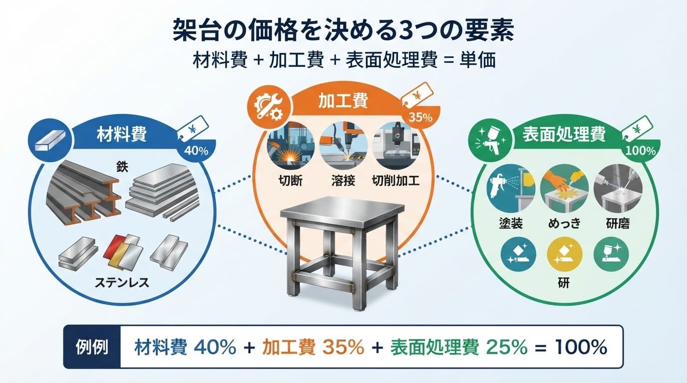 架台製作の単価はどう決まる？基本の3要素